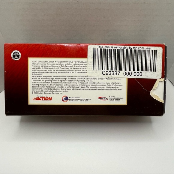 Dale Earnhardt Jr. #8 Budweiser Staind 2003 1/32 Nascar Diecast Racing - Picture 14 of 16